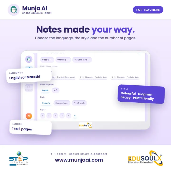 Notes made your way: choose the style and the number of pages