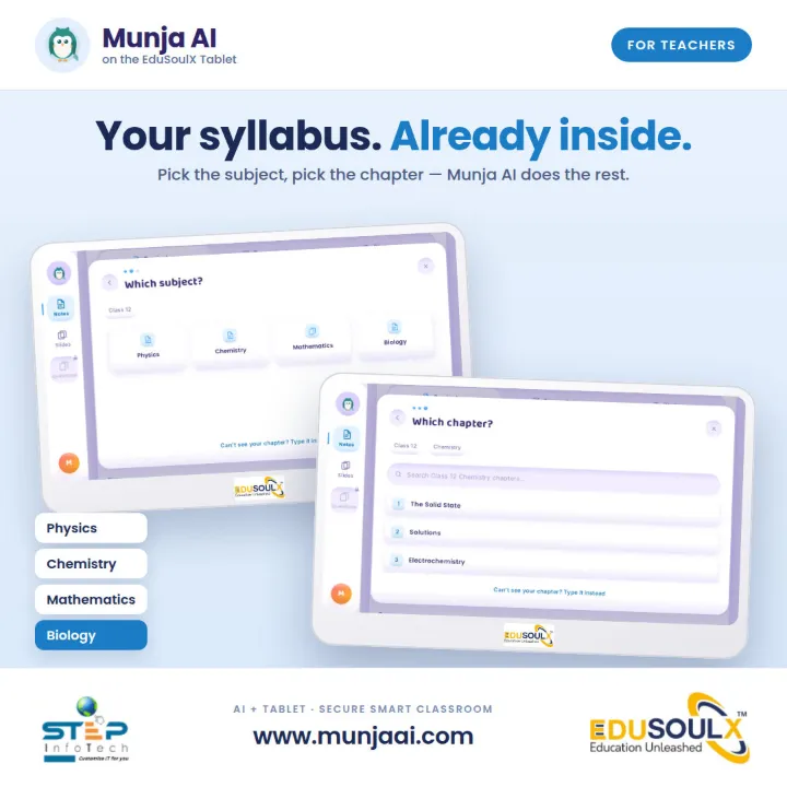 Your syllabus is already inside: pick the subject and the chapter